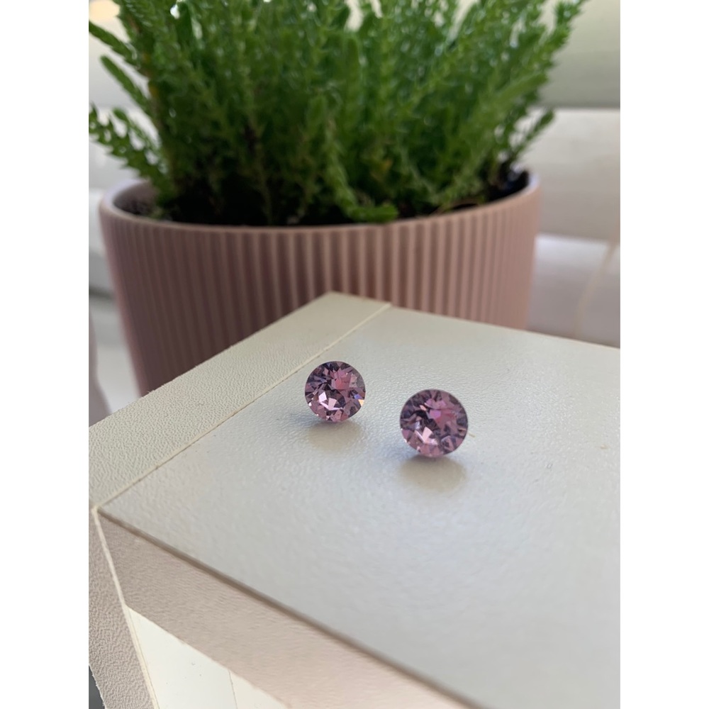 Lavender Cz Earrings